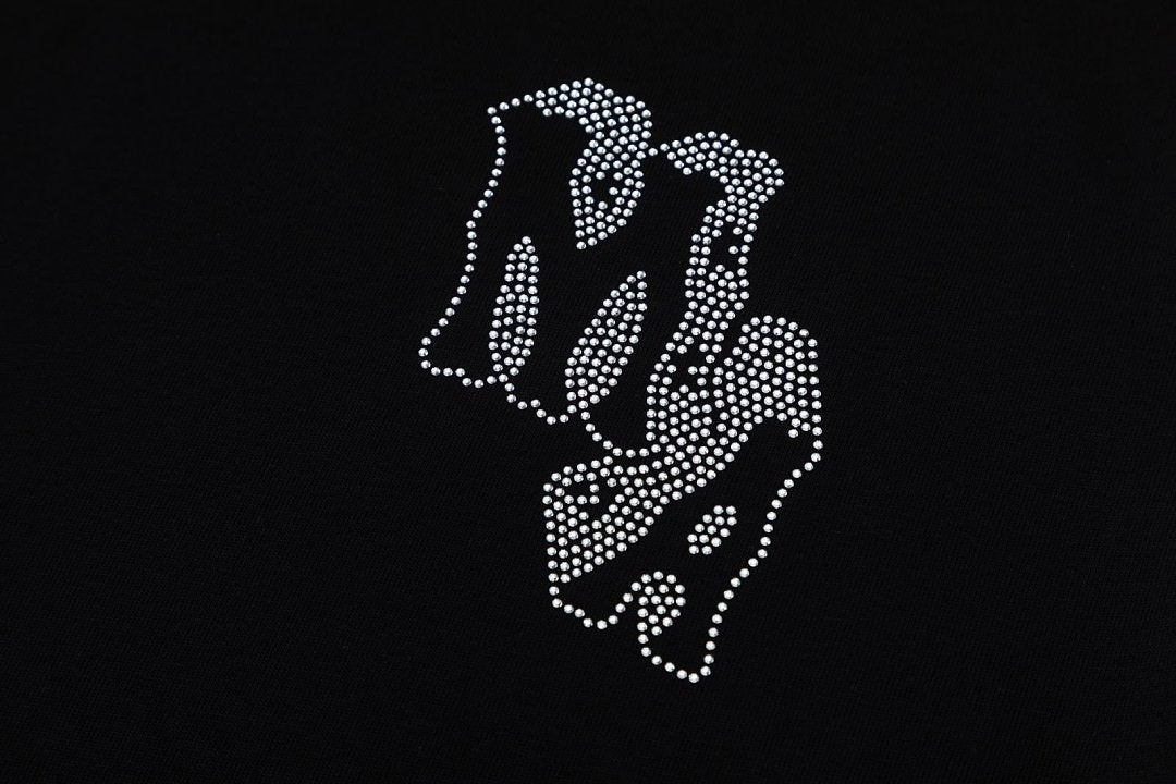 AMIRI crystal-embellished logo-print T-shirt