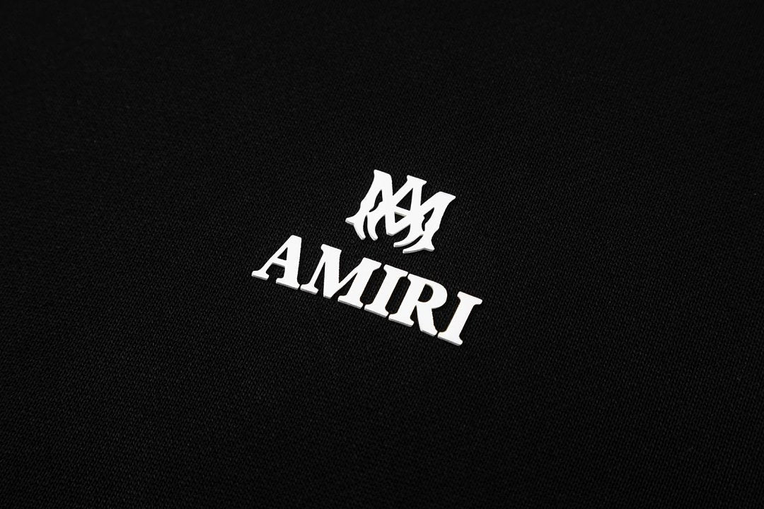 AMIRI logo detail zip up hoodie