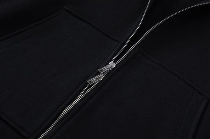 AMIRI Crystal AM Logo-print zip-up hoodie