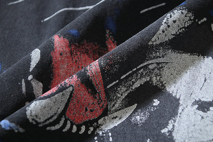 Letter Cheetah Pattern T-shirt