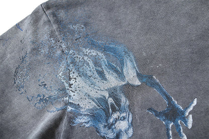 Letter Ghost Pattern T-shirt