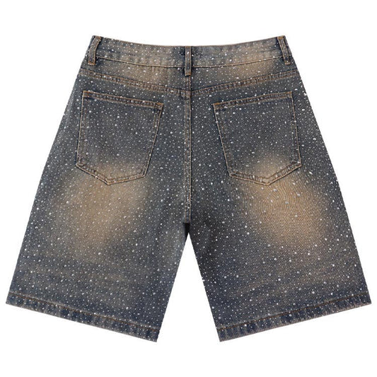 VALLEY Rhinestone Denim Shorts #8703
